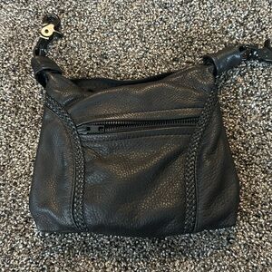Black Leather Crossbody Bag